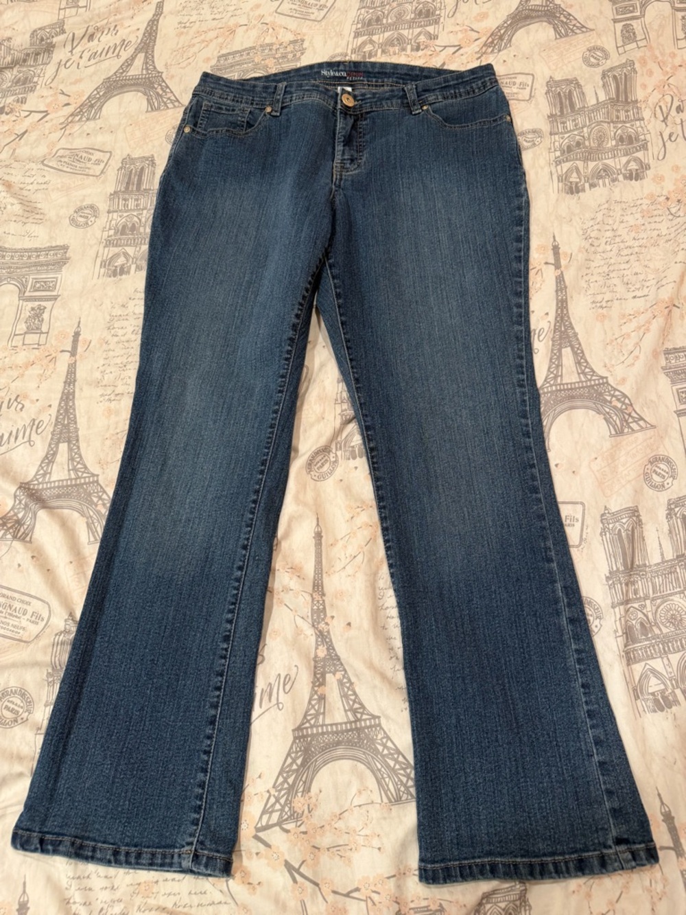 Style&co Denim Petite Curvy Tummy Control Modern Boot 16P